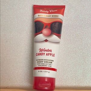 Bath & Body Works Santa Claus Winter Candy Apple Body Cream - Red & White